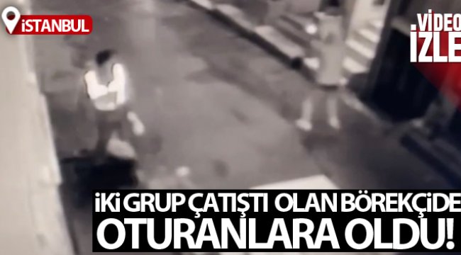 Beyoğlu'nda sokakta çatışma anları kamerada