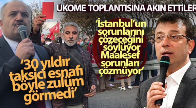 İstanbul'da taksiciler UKOME toplantısına akın etti
