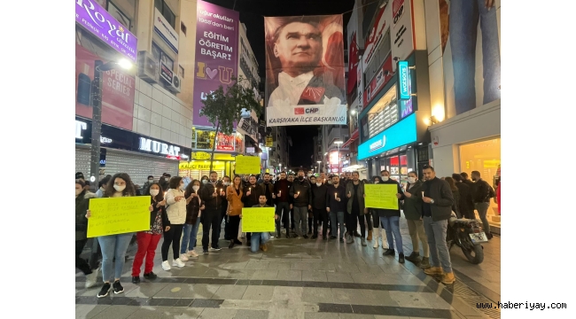 Ekonomi yönetimine CHP Karşıyaka gençlerinden mumlu tepki