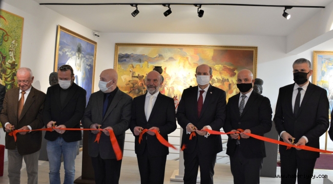 KKTC Cumhurbaşkanı Ersin Tatar "Güzel Sanatlar Yıl Sonu Sergisi"nin açılışını yaptı