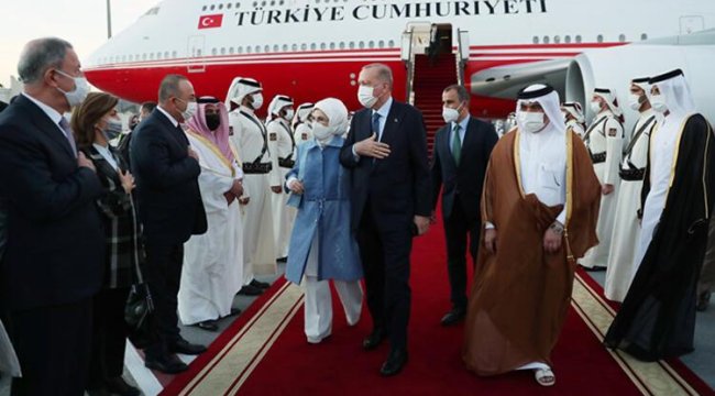 Son dakika: Cumhurbaşkanı Recep Tayyip Erdoğan, Katar'da