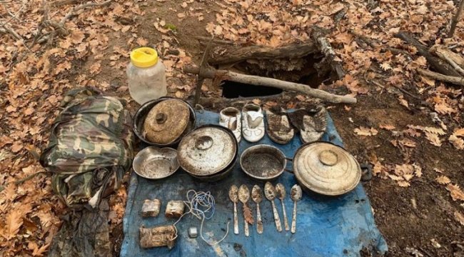 Bingöl'de sığınakta yaşam malzemesi ele geçirildi